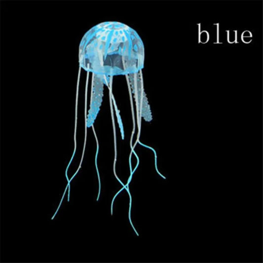 Colorful Artificial Glowing Effect Jellyfish Fish Tank Aquarium Decor Mini Submarine Ornament Decoration Aquatic Pet Supplies