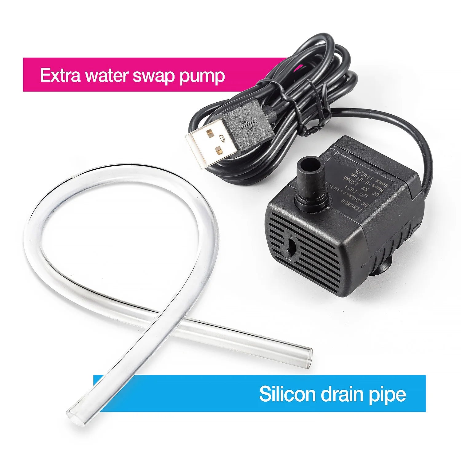 USB Mini Desktop Aquarium Built-In Water Pump / LED Light / Filter